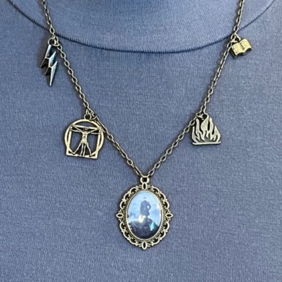 Victor Frankenstein Handmade Character Necklace, Wanderer Above the Sea of Fog - Picture 2 of 15